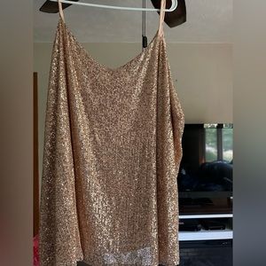 Torrid Rose/Blush sequin swing tank size 6